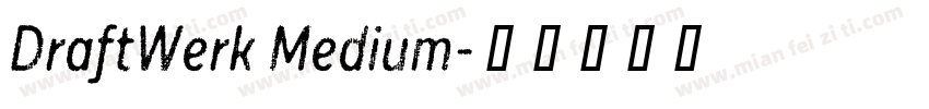 DraftWerk Medium字体转换